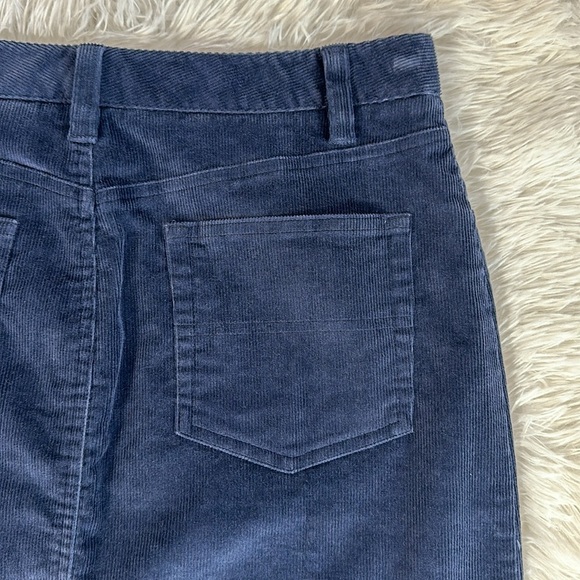 L.L. Bean Navy Blue Corduroy Skirt Size 10 Petite - Picture 6 of 9